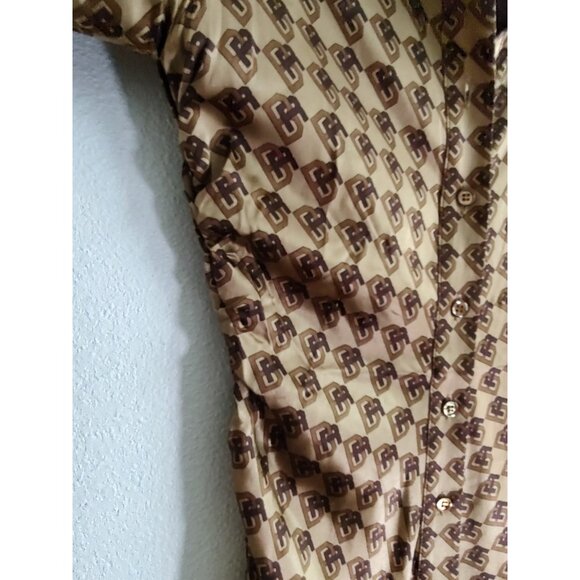 BANANA REPUBLIC Enchant Silk Shirtdress XXS BR Geo Print Dress #444359 - Picture 4 of 7